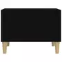 VIDAXL Table basse Noir 60x50x36,5 cm Bois d'ingenierie