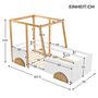 Voir la diapositive 3 : MERAX Lit cabane enfant 90x200cm pin coloris blanc+bois