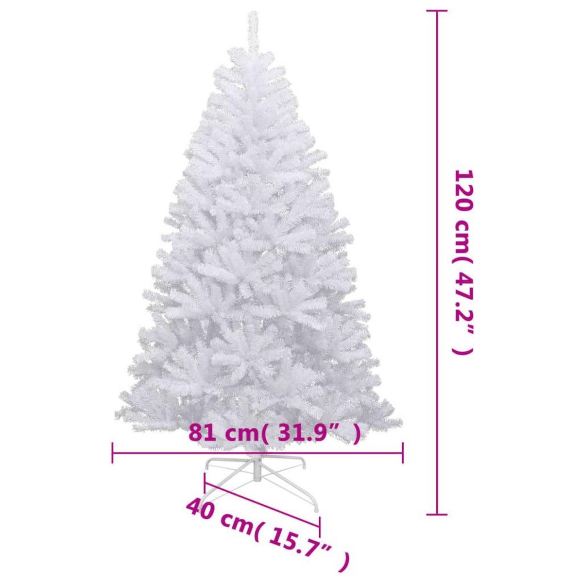 VIDAXL Sapin de Noël artificiel a charnieres avec neige floquee 120 cm
