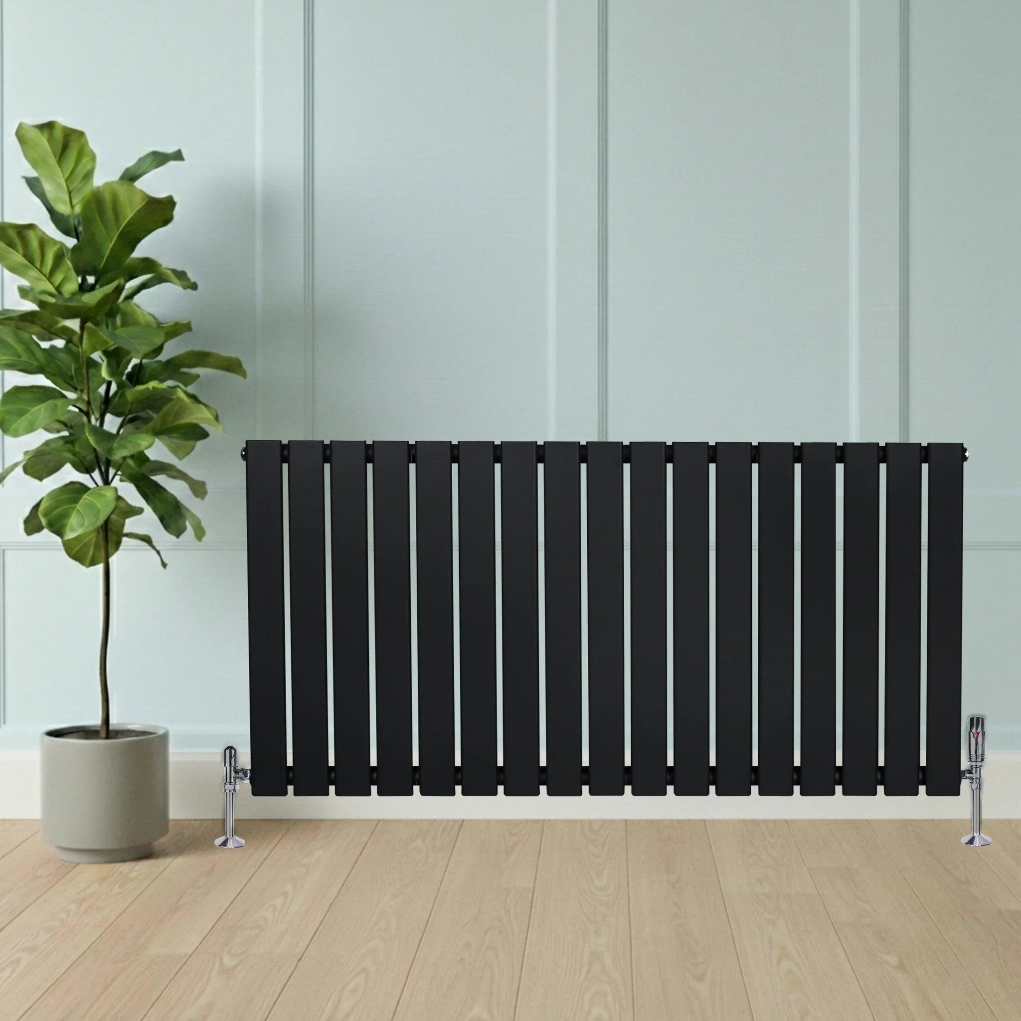 Voir la diapositive 4 : MONSTERSHOP Radiateur plat à 1 panneau & vannes - 600 x 1190 mm