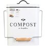  Boite de compost 5 litres bois et acier inoxydable