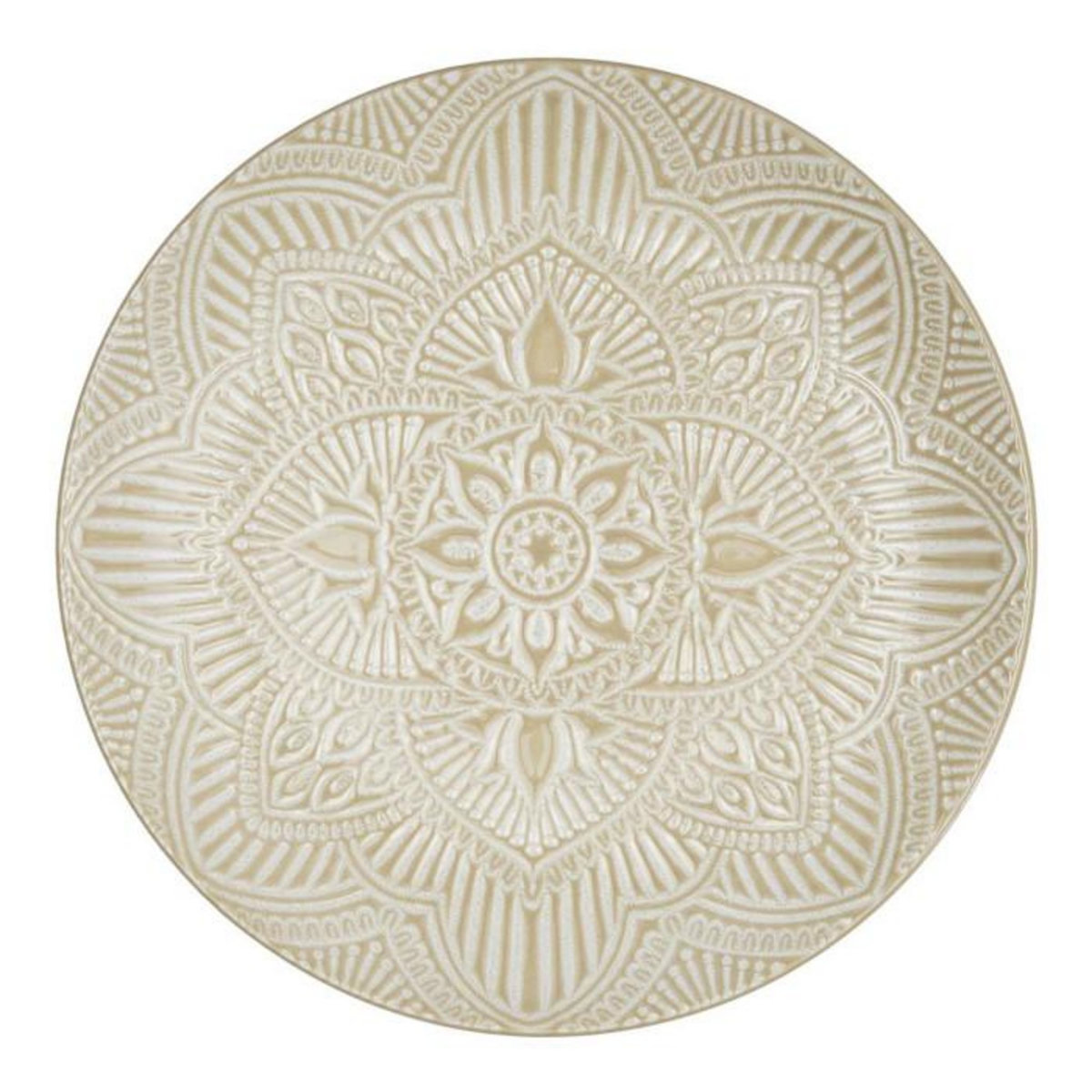 Paris Prix Lot de 6 Assiettes Plates  Sahara  27cm Beige