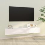 VIDAXL Meubles TV muraux 2 pcs blanc 100x30x30 cm bois d'ingenierie