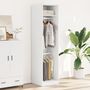 Voir la diapositive 3 : VIDAXL Garde-robe Blanc 50x50x200 cm Bois d'ingenierie