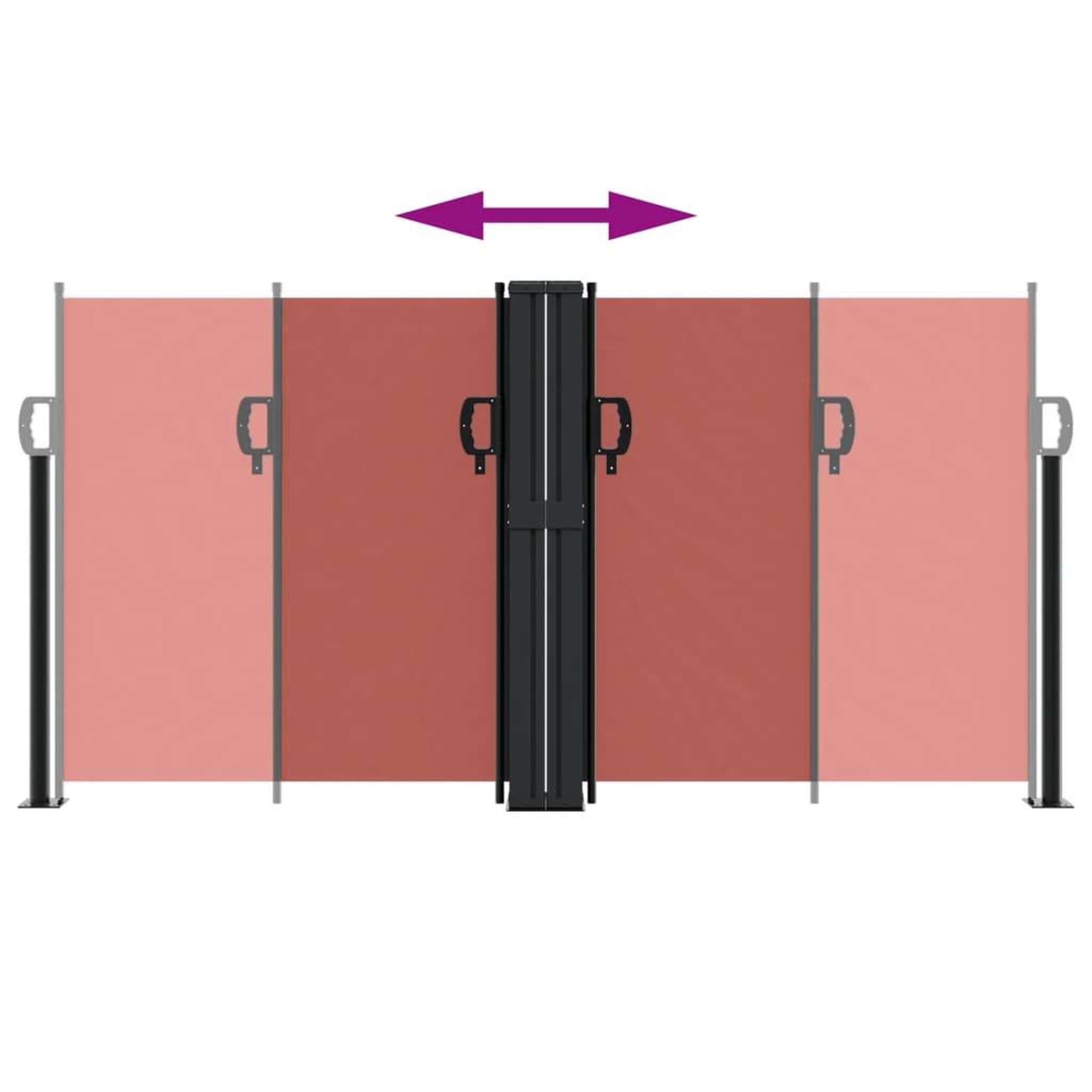 Voir la diapositive 5 : VIDAXL Auvent lateral retractable terre cuite 120x1200 cm