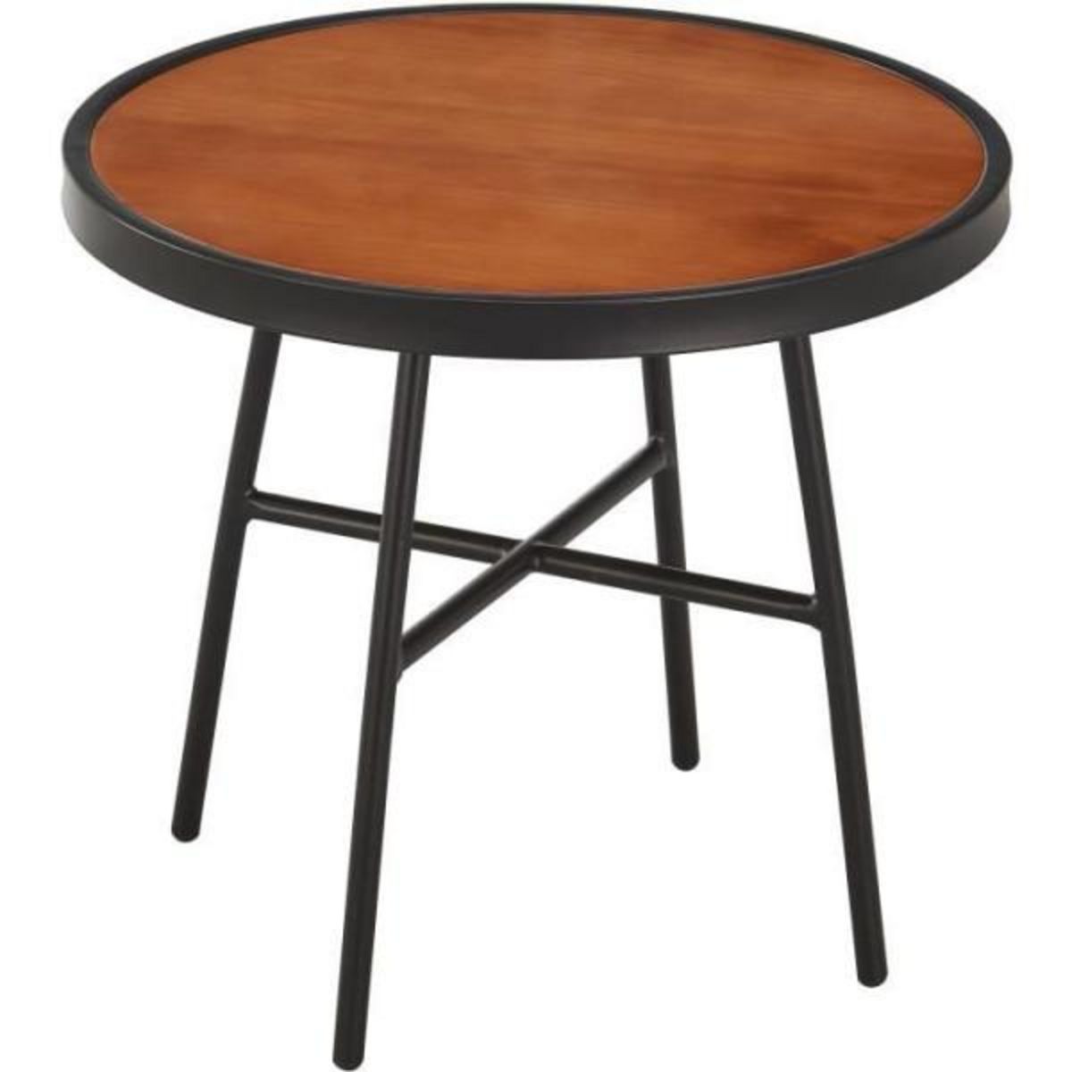 MARKET24 Salon de jardin SUMATRA : table basse + 2 fauteuils - Résine tressée écrue