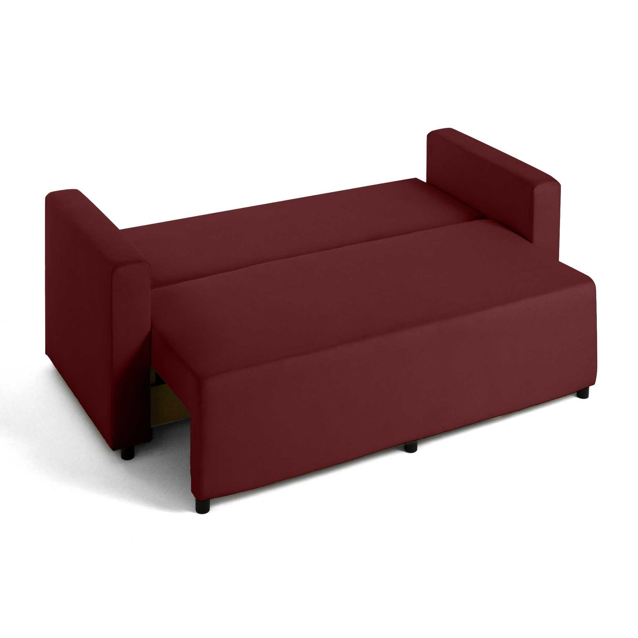 Voir la diapositive 2 : BEST MOBILIER Regala - canapé 3 places - convertible avec coffre - en tissu