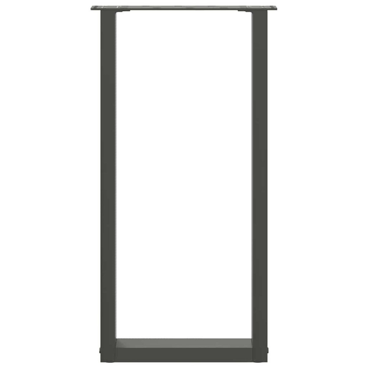 VIDAXL Pieds de table basse forme de U 2 pcs anthracite 28x(72-73) cm