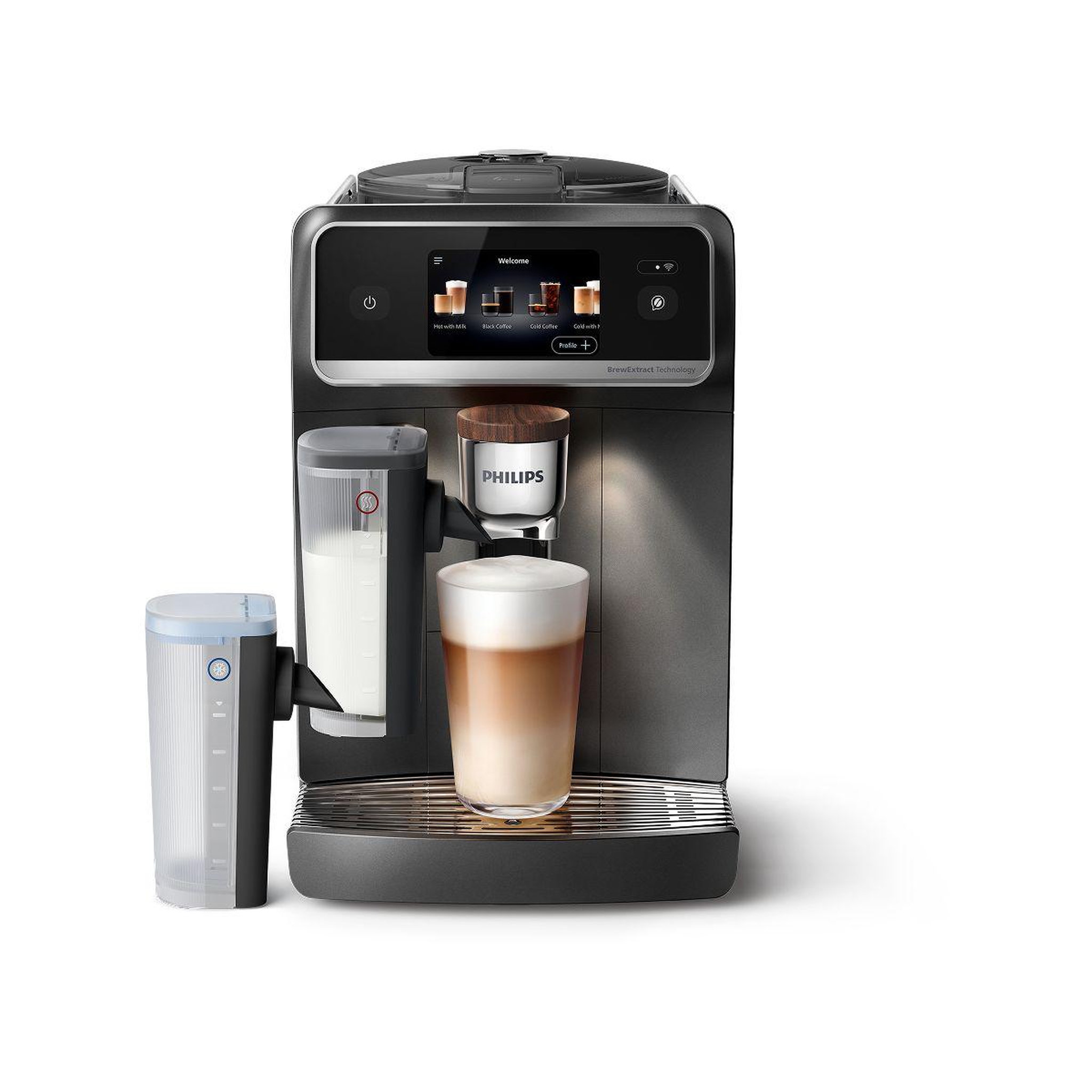 Voir la diapositive 3 : Philips Expresso broyeur ep8757/12 cafetière à grain aromis lattego pro, + 50 boissons, silentbrew, noire