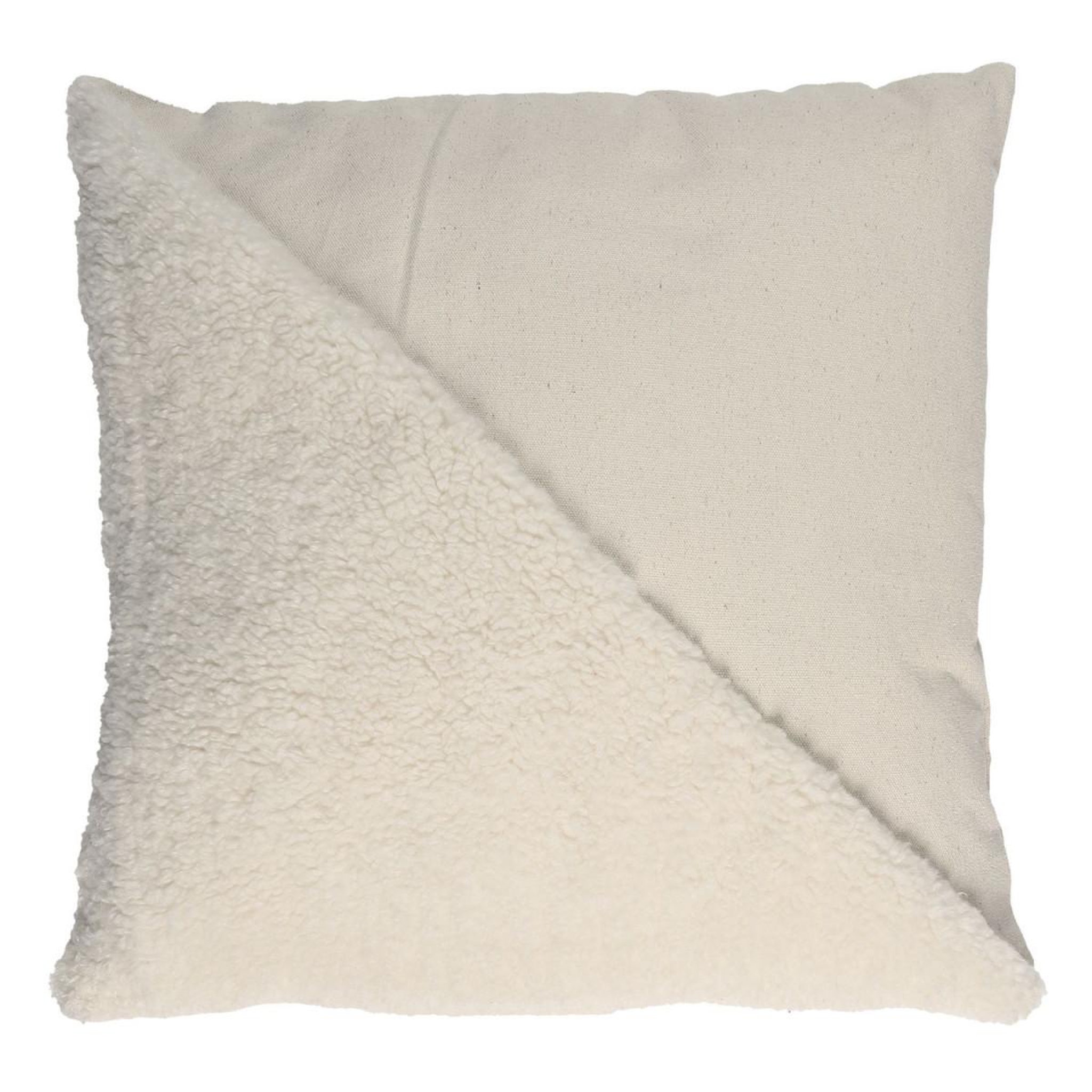 The Home Deco Factory Coussin déco  bouclette  40x40cm beige