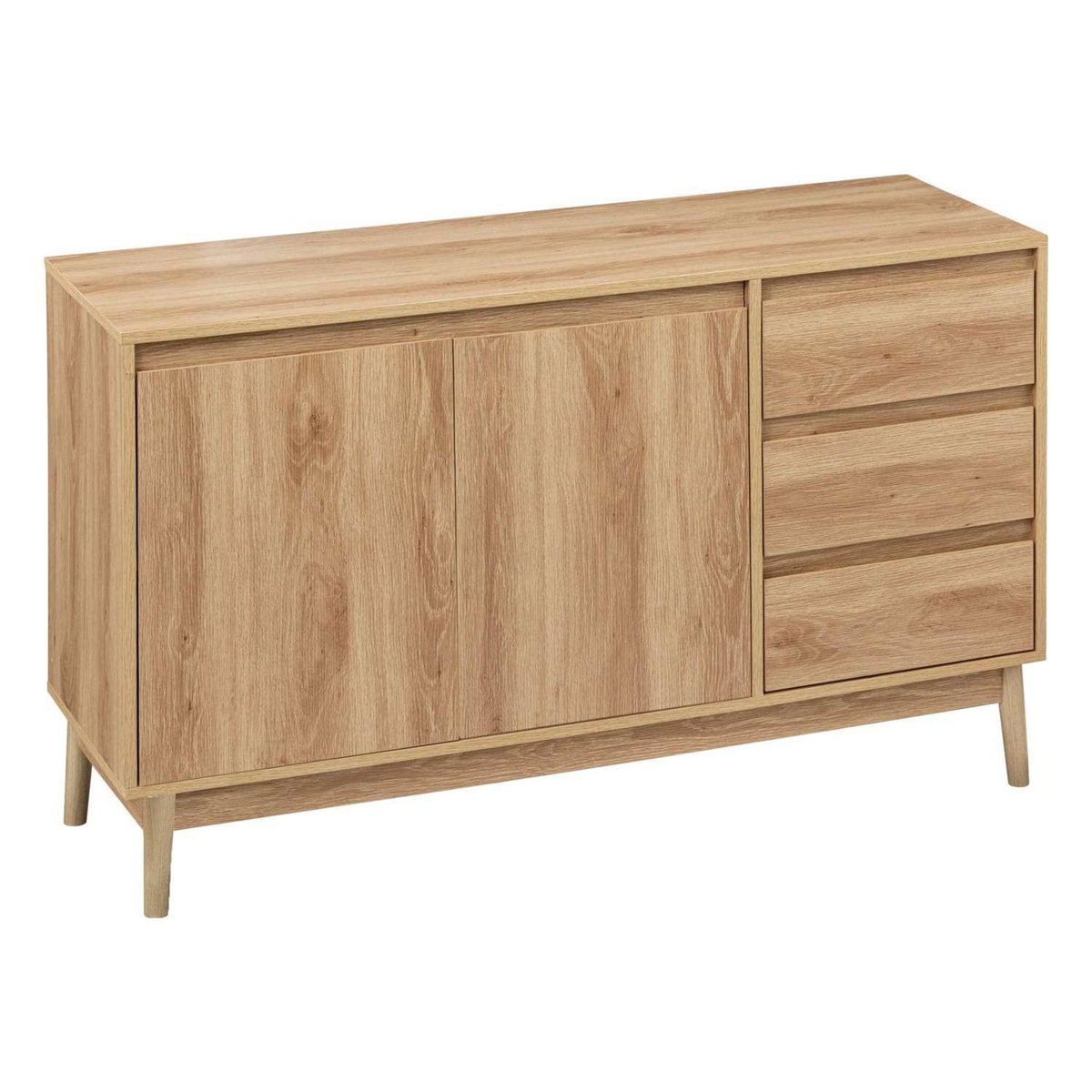 FIVE Buffet 2 portes et 3 tiroirs Liam en bois - Marron