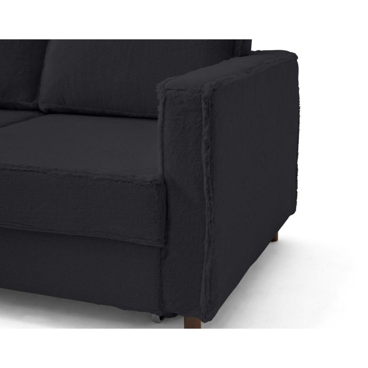 LISA DESIGN Jake - canapé d'angle gauche 5 places convertible en fausse fourrure