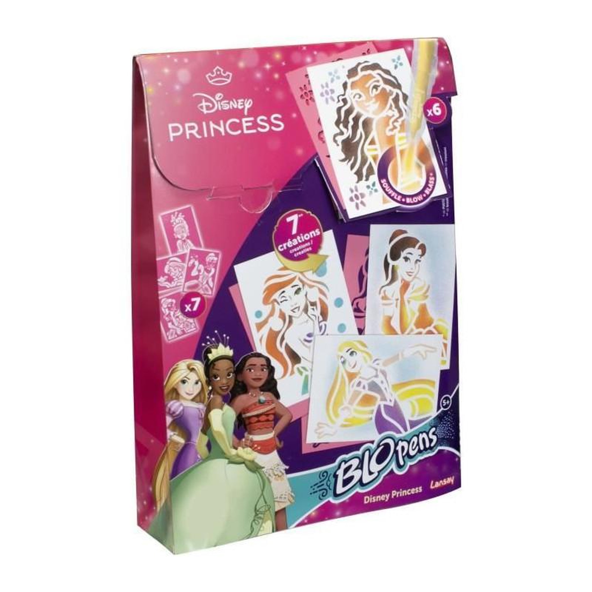 Voir la diapositive 2 : LANSAY Blopens - LANSAY - Disney Princess - 7 pochoirs - Des 5 ans