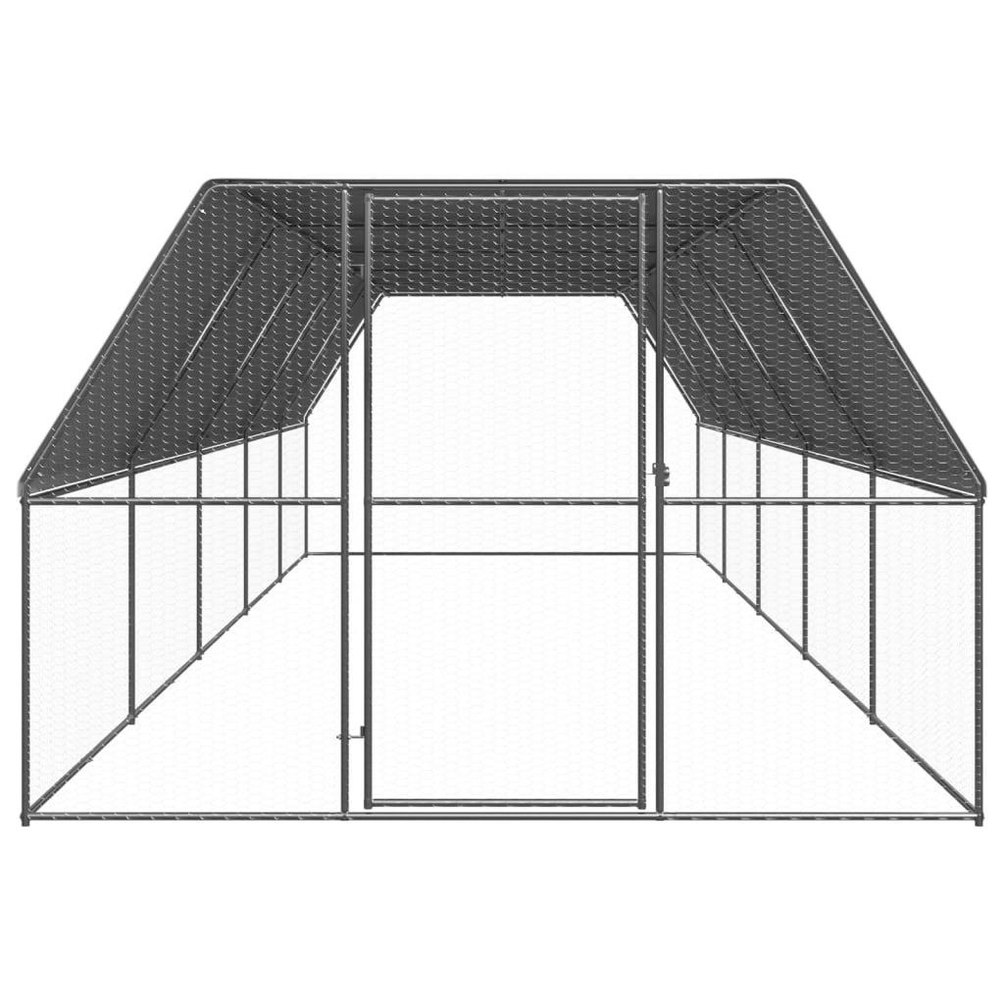 Voir la diapositive 2 : VIDAXL Poulailler d'exterieur 3x10x2 m Acier galvanise