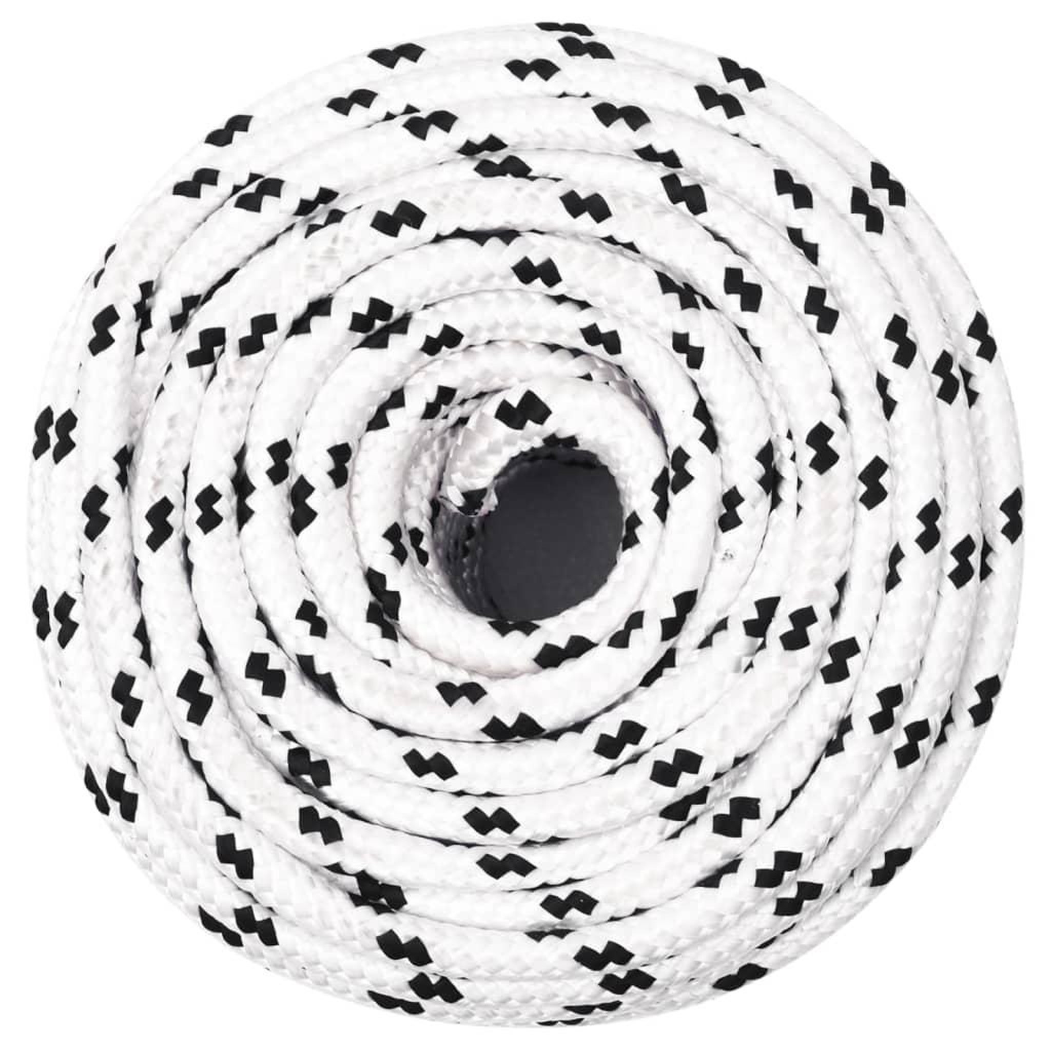 Voir la diapositive 2 : VIDAXL Corde de bateau tresse Blanc 6 mmx100 m Polyester