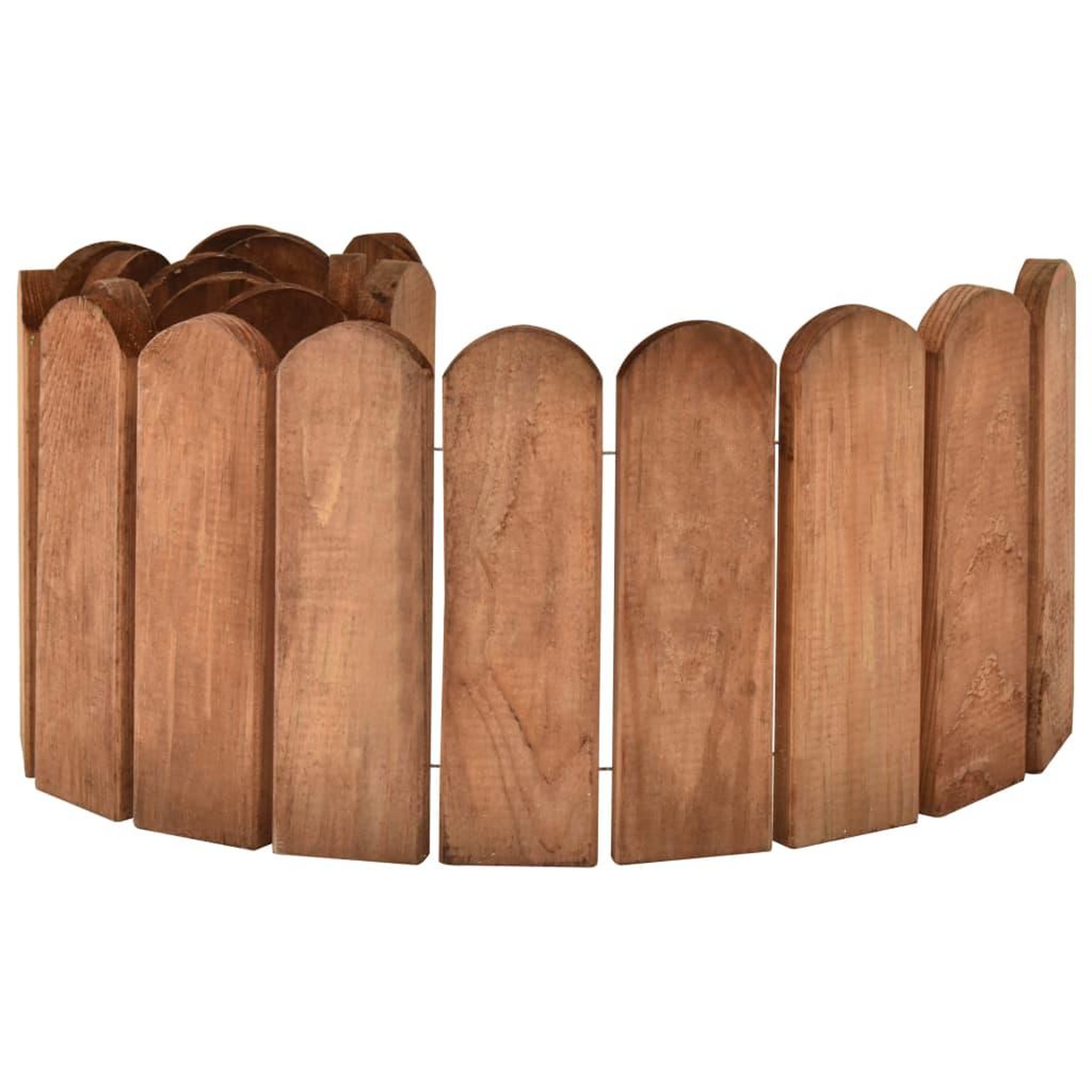 Voir la diapositive 3 : VIDAXL Rouleau de bordure Marron 120 cm Bois de pin impregne