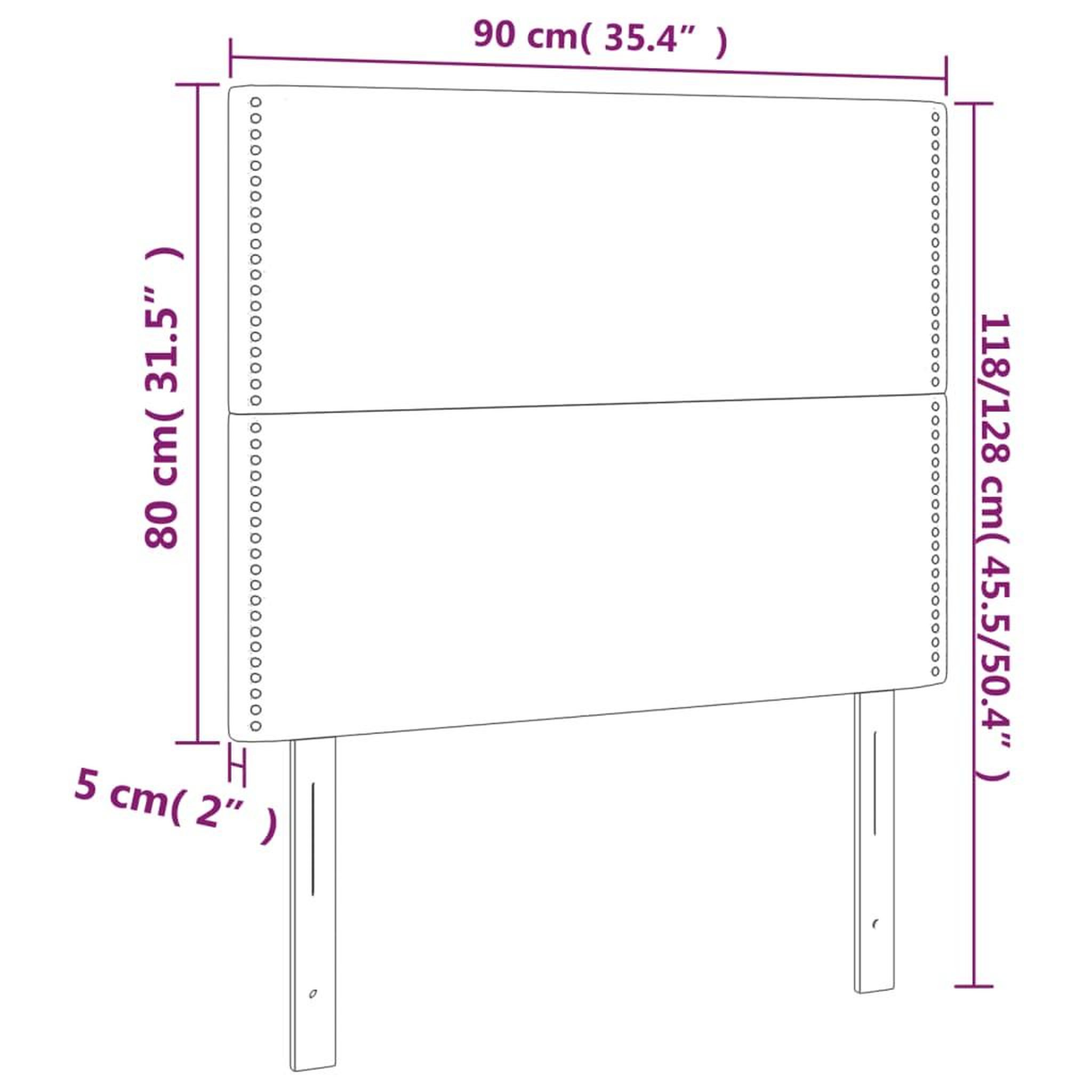 Voir la diapositive 6 : VIDAXL Tetes de lit 2 pcs Gris fonce 90x5x78/88 cm Tissu