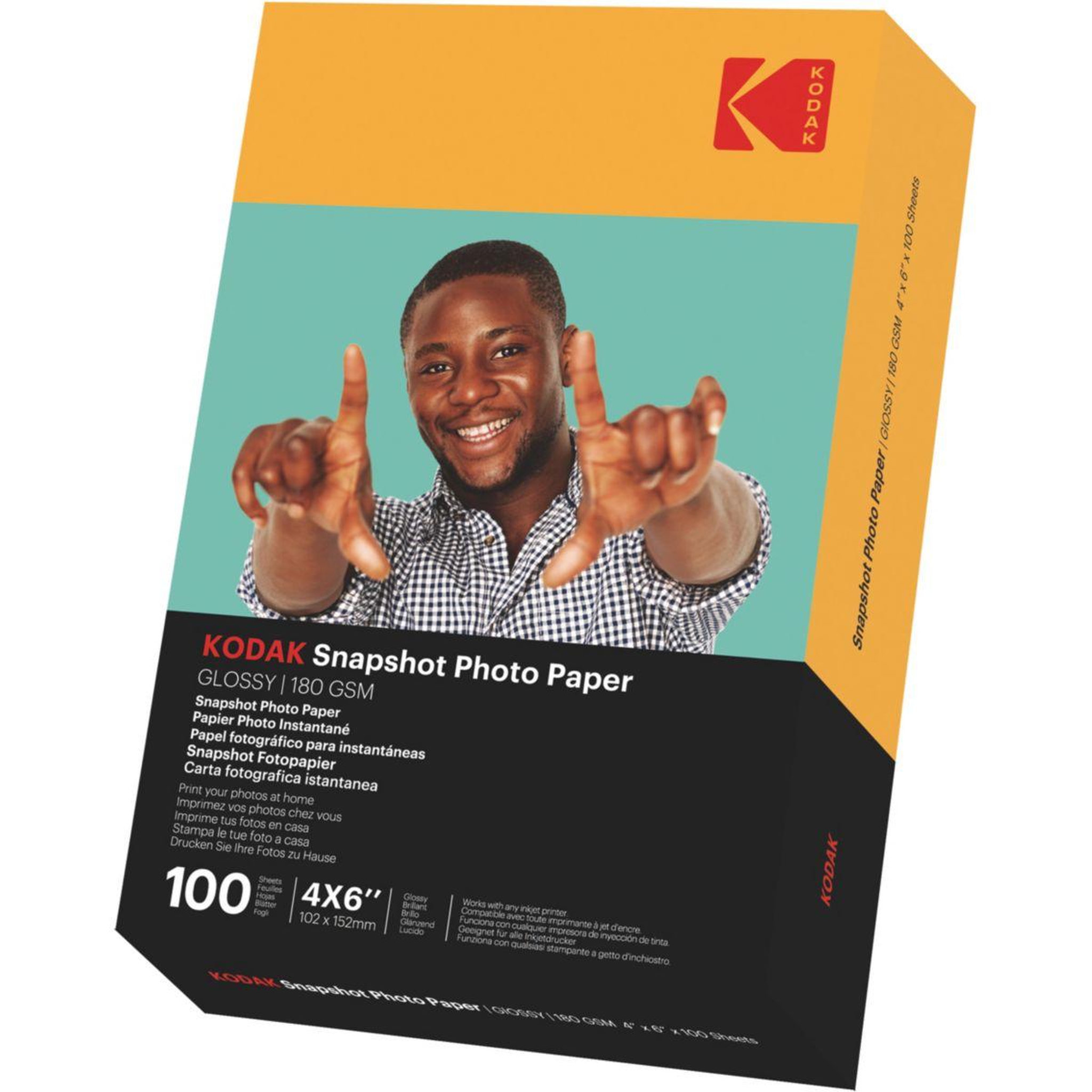 Kodak Papier photo instantané 100 feuilles 102x152 brillante 180gsm