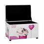 Voir la diapositive 2 : Paris Prix Coffre de Rangement Vintage  Puppy  65cm Blanc