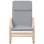 Voir la diapositive 4 : VIDAXL Chaise de relaxation avec repose-pied Gris clair Tissu