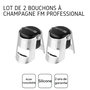 Voir la diapositive 4 : FM PROFESSIONAL Lot de 2 bouchons à Champagne FM Professional