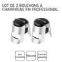 Voir la diapositive 4 : FM PROFESSIONAL Lot de 2 bouchons à Champagne FM Professional