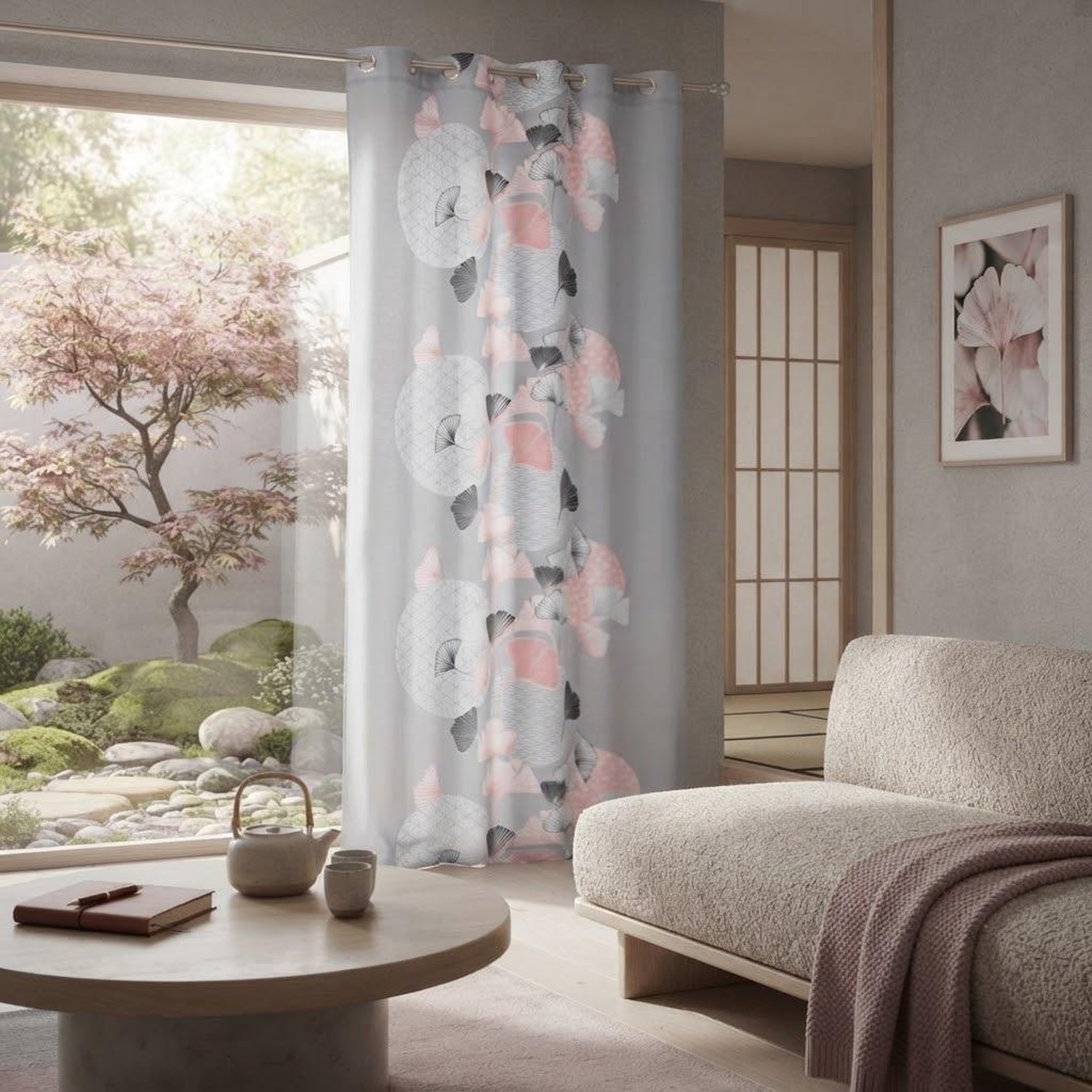 Voir la diapositive 5 : Eden Rideau a oeillets blush eden design et moderne