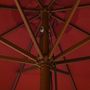 Voir la diapositive 4 : VIDAXL Parasol d'exterieur avec mat en bois 330 cm Terre cuite