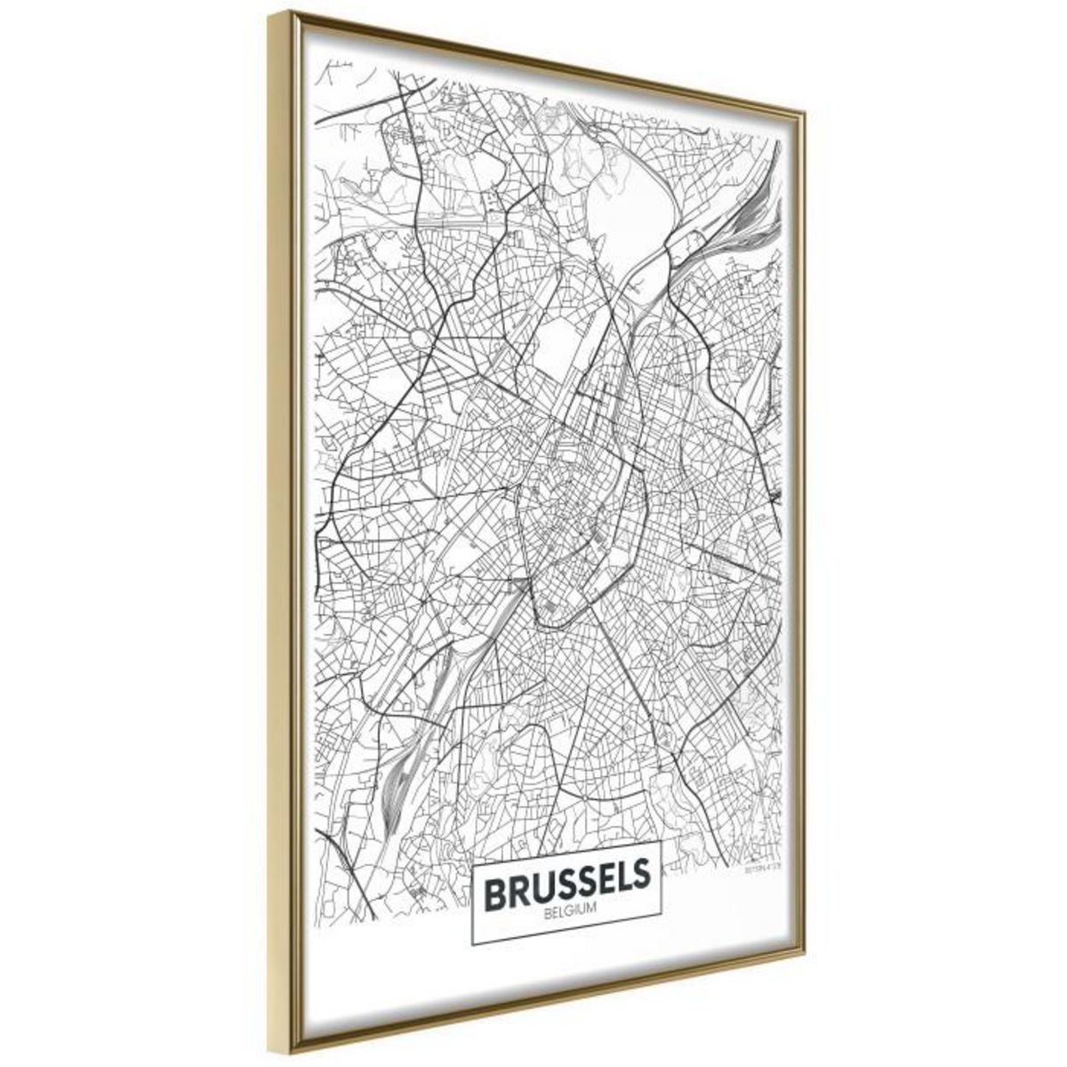 Paris Prix Affiche Murale Encadrée  City map Brussels