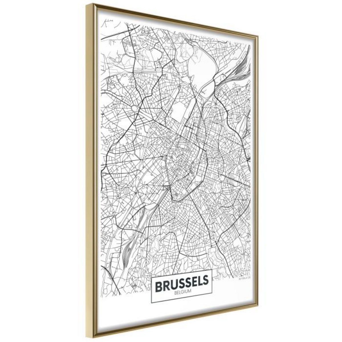 Paris Prix Affiche Murale Encadrée  City map Brussels