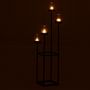 Voir la diapositive 3 : Paris Prix Bougeoir Design Métal & Verre  4 Têtes  77cm Noir