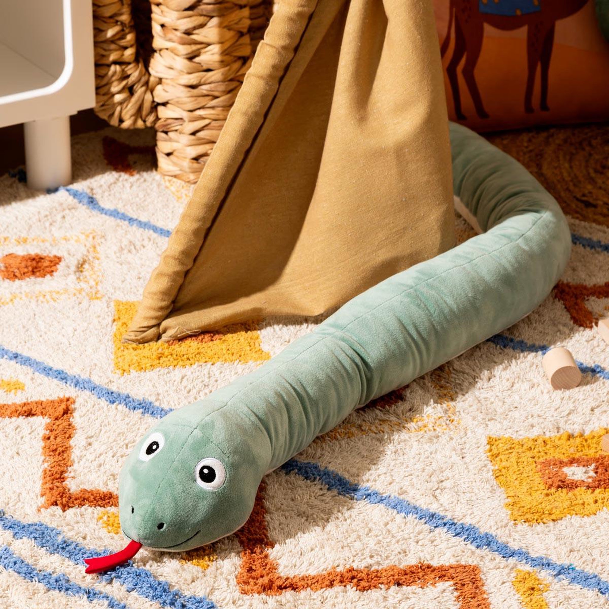 Voir la diapositive 3 : Atmosphera Kids Peluche enfant serpent  acka  150cm vert