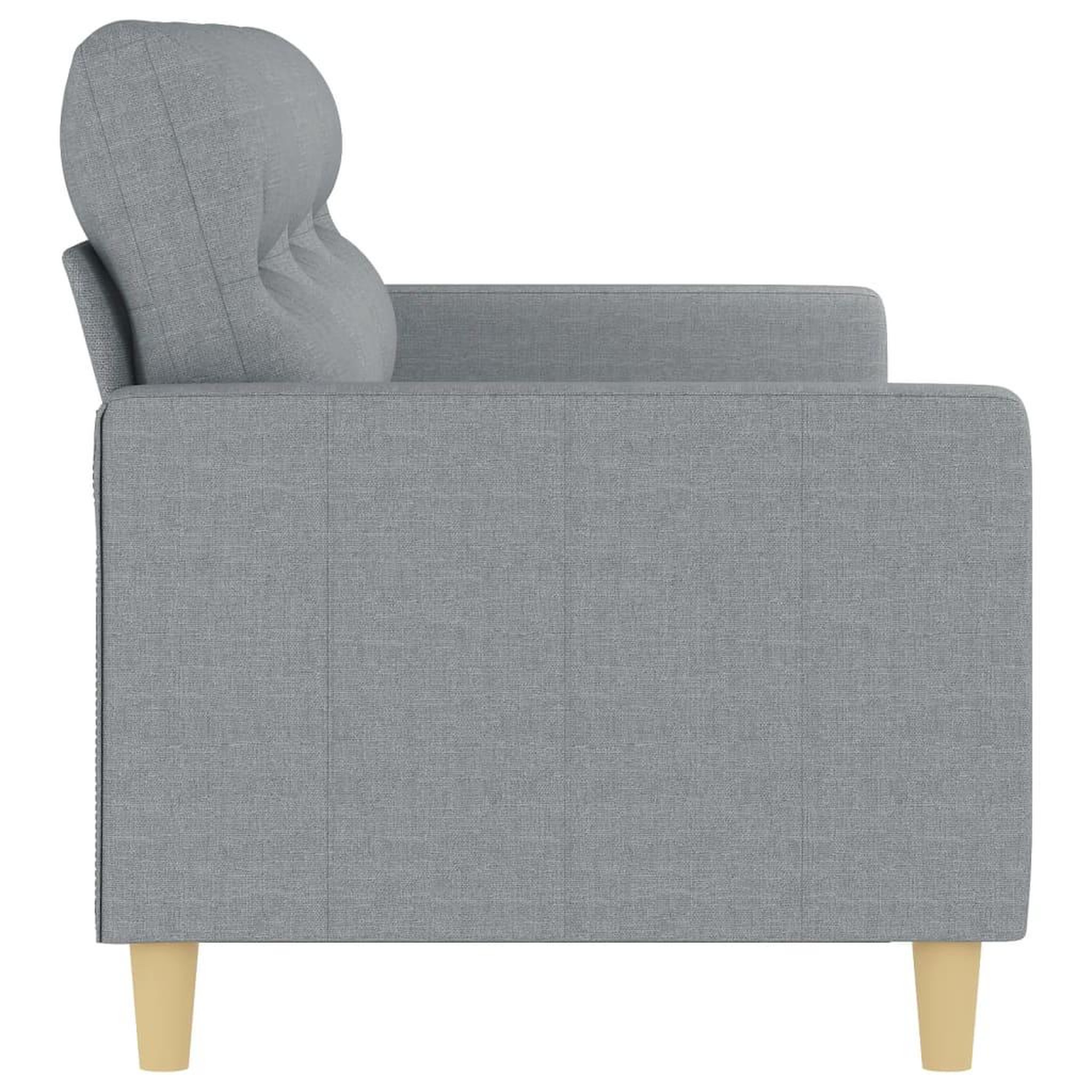 Voir la diapositive 4 : VIDAXL Canape a 3 places Gris clair 180 cm Tissu
