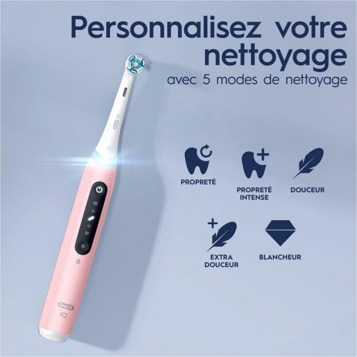 ORAL B Brosse à dents électrique IO5s Blush Pink + travel