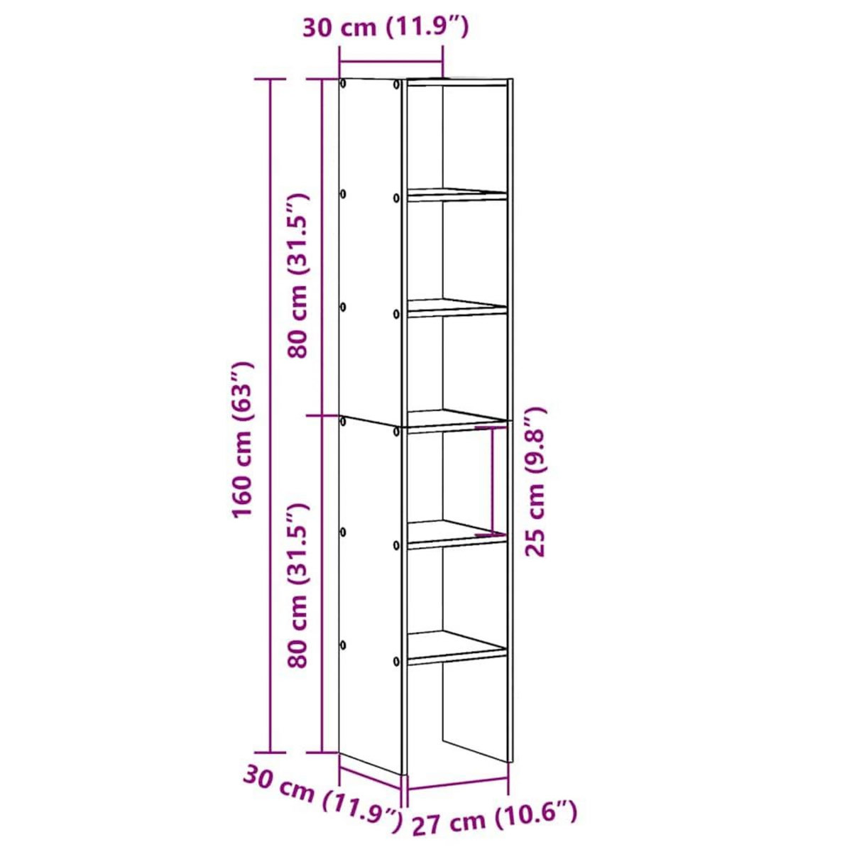 VIDAXL Bibliotheques 2 pcs empilable chene artisanal bois d'ingenierie
