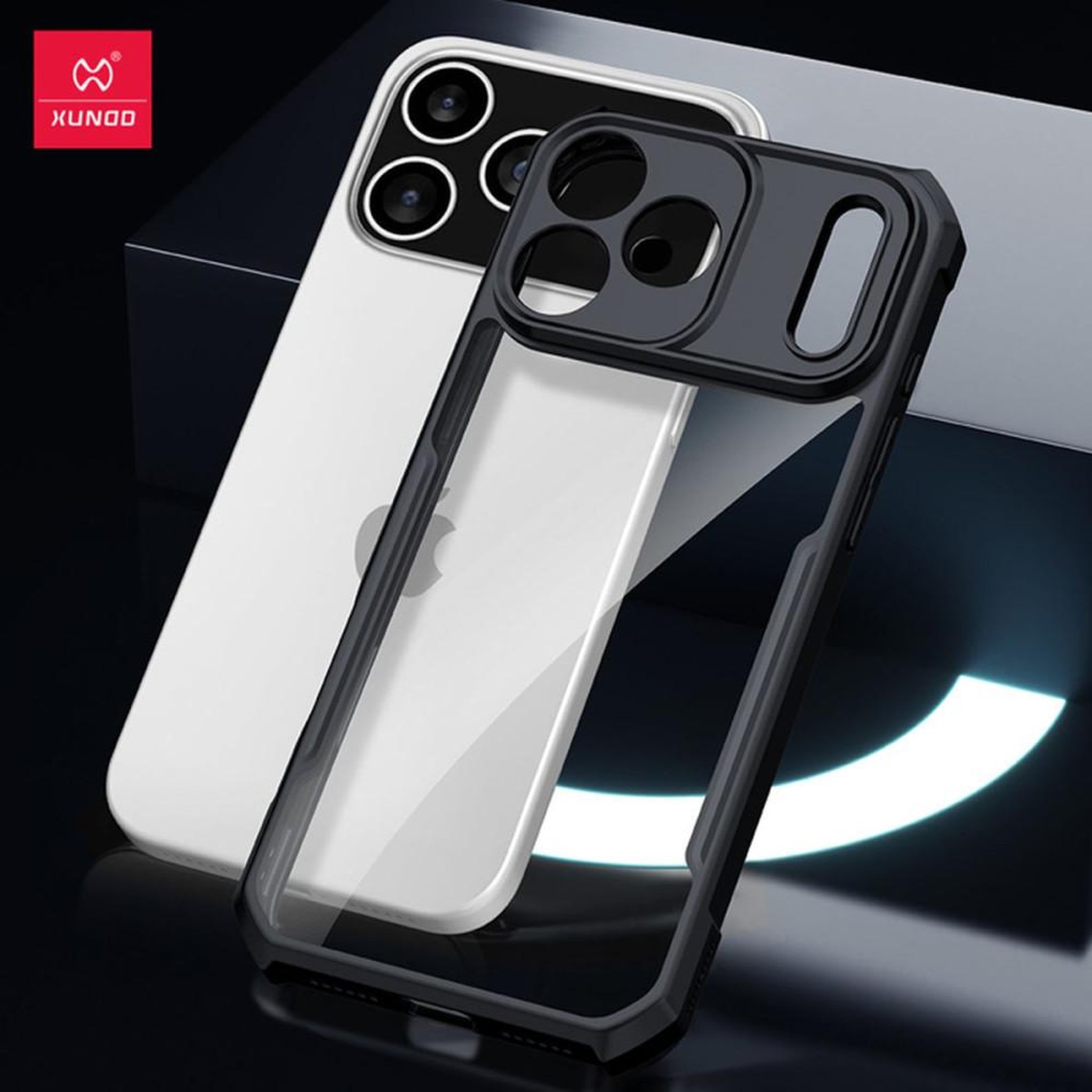 Voir la diapositive 6 : Coque de protection iPhone 17 Pro TPU noir avec protection caméra et pare-chocs pour chutes