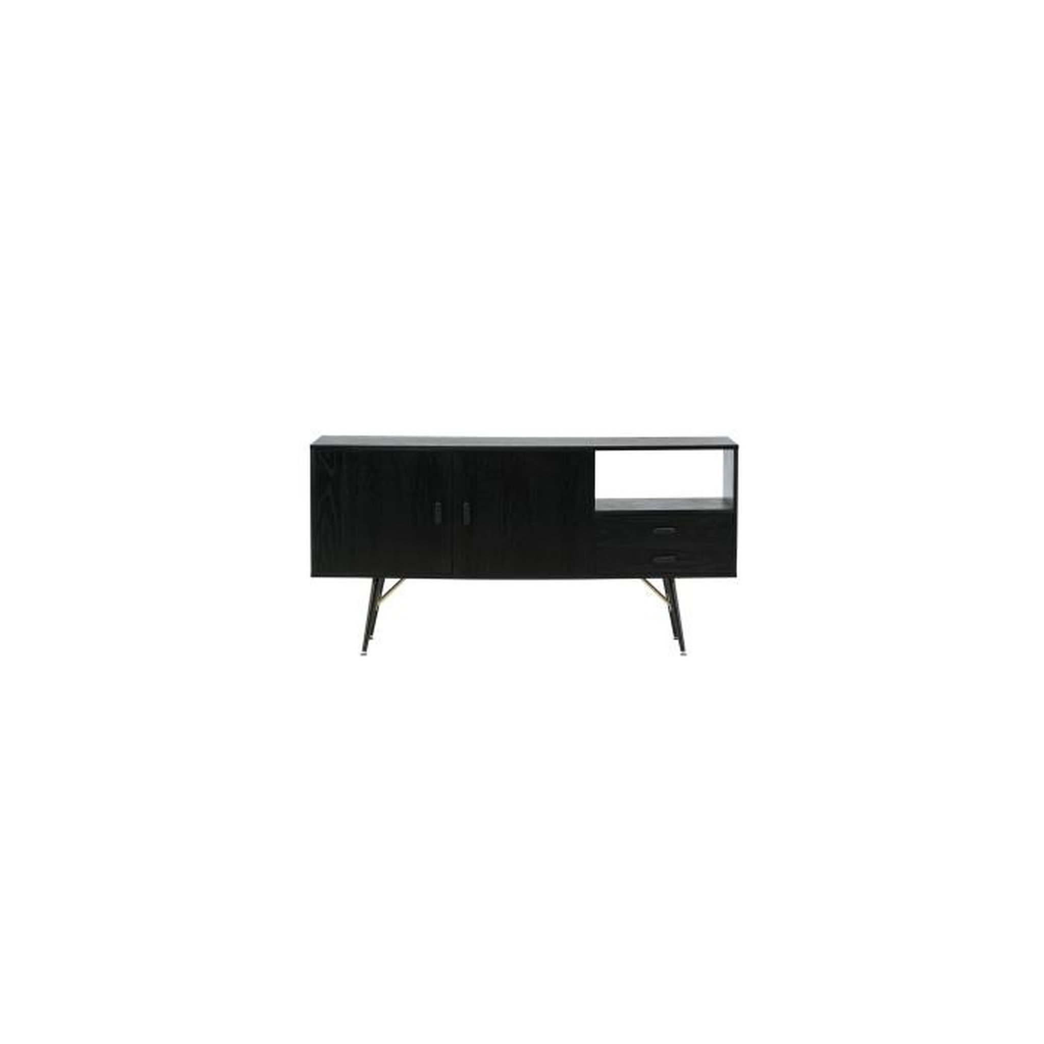 Voir la diapositive 3 : Paris Prix Bahut 2 Portes & 2 Tiroirs  Gold  160cm Noir