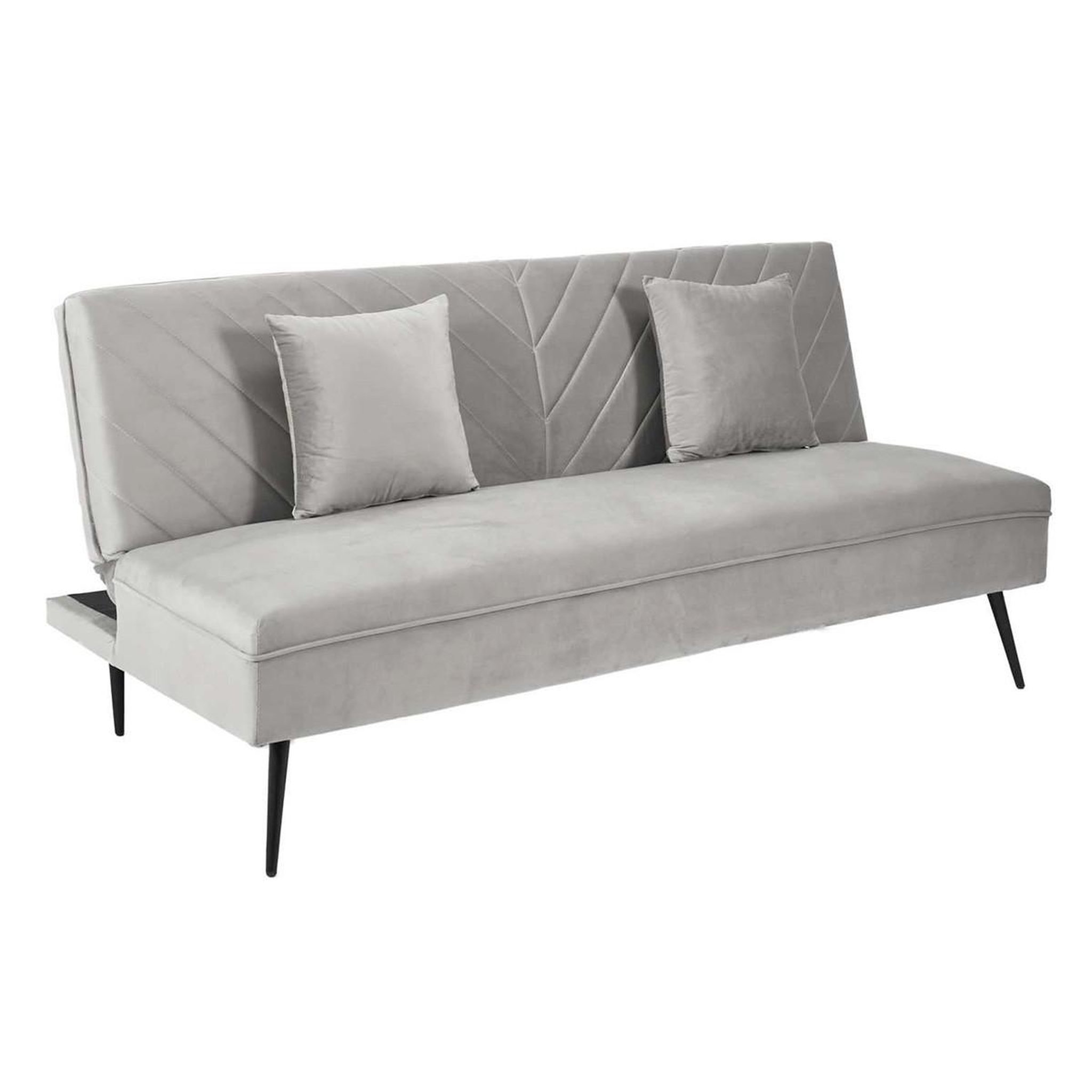 The Home Deco Factory Canapé convertible 2 places  diane  168cm gris clair