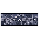 VIDAXL Tapis de cuisine lavable Bleu cafe 60x300 cm