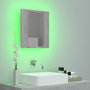 Voir la diapositive 4 : VIDAXL Armoire a miroir LED de salle de bain sonoma gris 40x12x45 cm