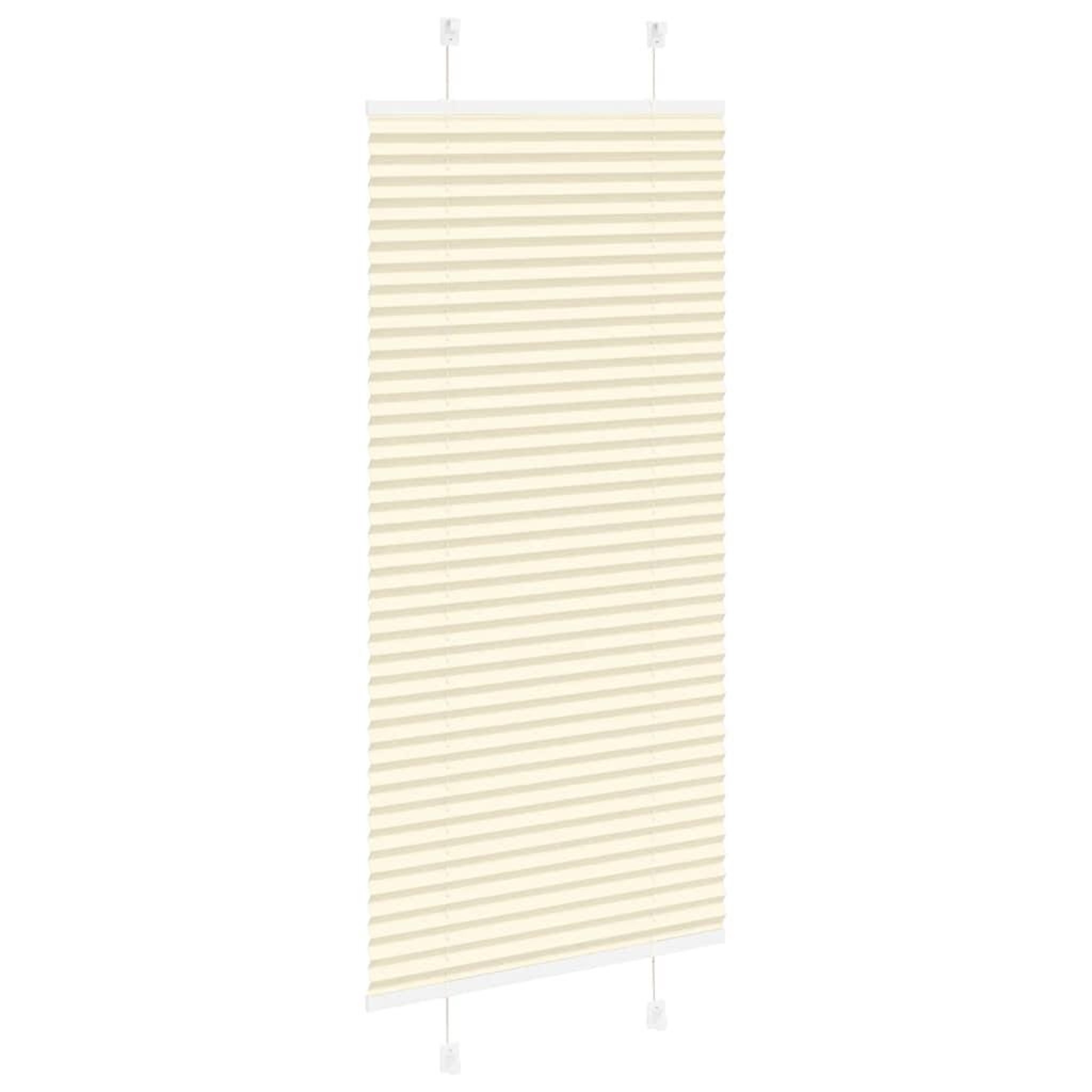 Voir la diapositive 4 : VIDAXL Store plisse creme 55x150 cm largeur du tissu 54,4 cm polyester
