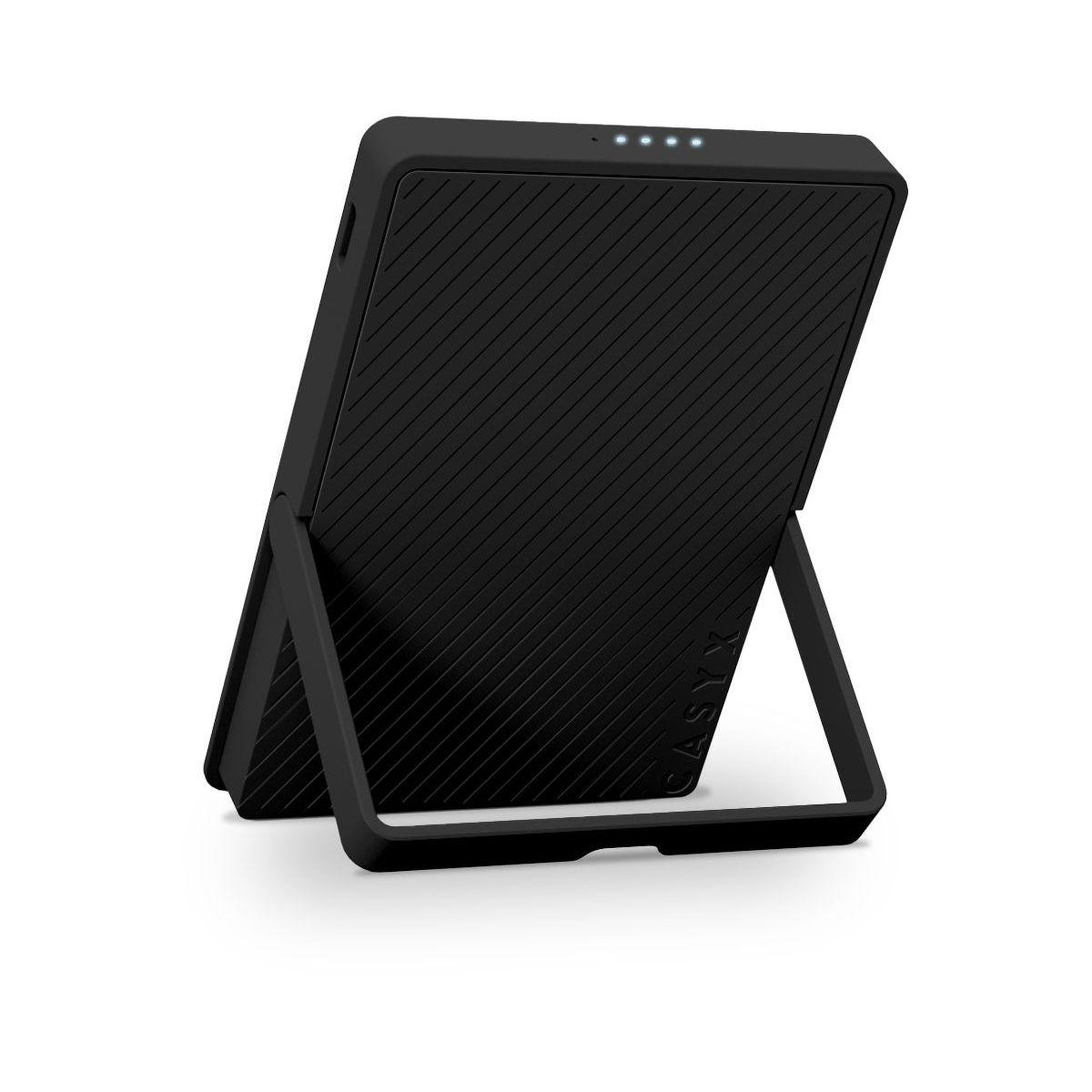 Voir la diapositive 3 : CASYX Batterie externe 5000 mah qi2 magsafe avec bequille noir
