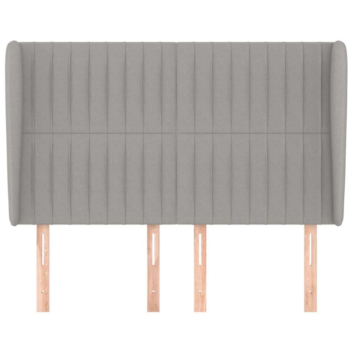 VIDAXL Tete de lit avec oreilles Gris clair 147x23x118/128 cm Tissu