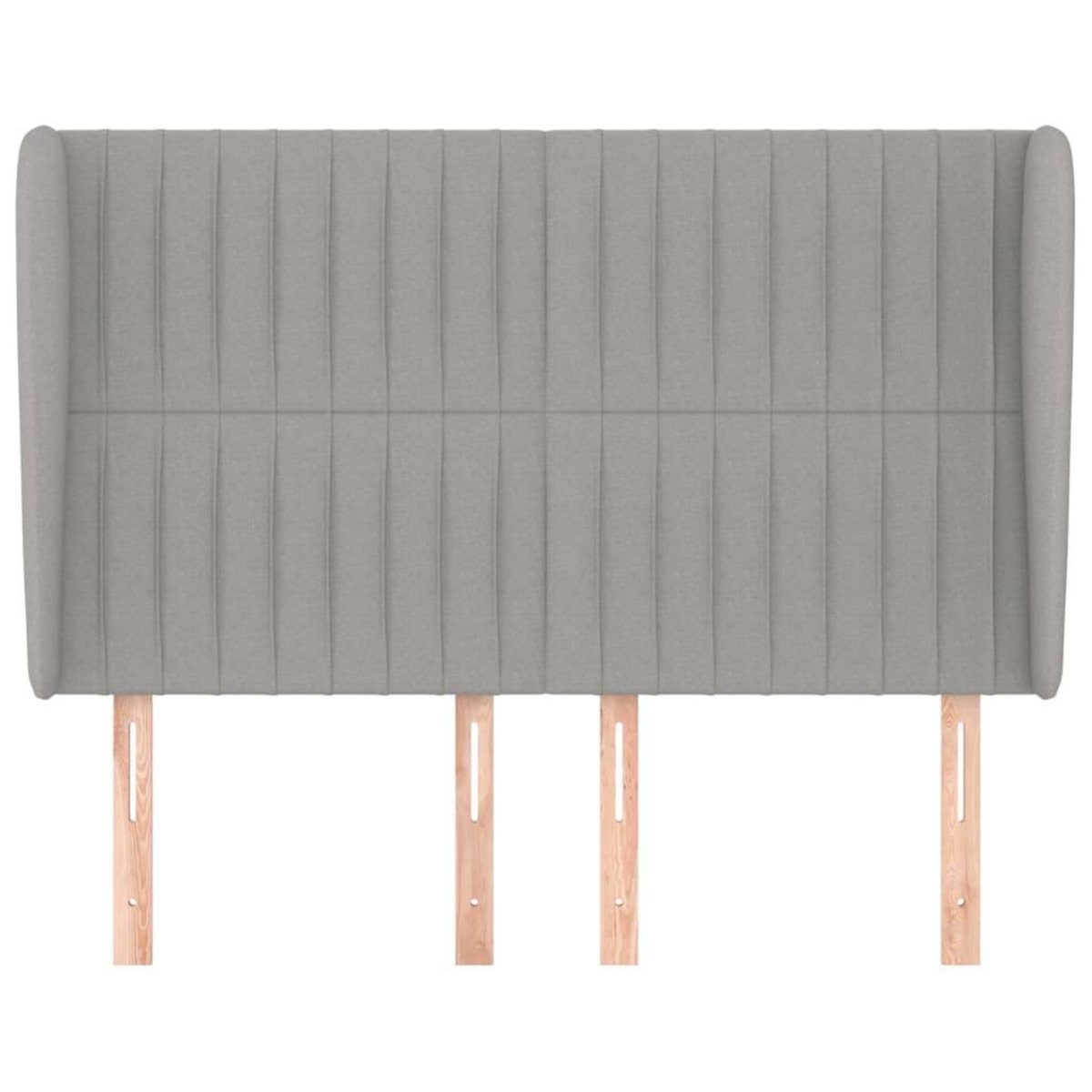 VIDAXL Tete de lit avec oreilles Gris clair 147x23x118/128 cm Tissu