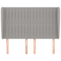 Voir la diapositive 3 : VIDAXL Tete de lit avec oreilles Gris clair 147x23x118/128 cm Tissu