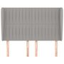 Voir la diapositive 3 : VIDAXL Tete de lit avec oreilles Gris clair 147x23x118/128 cm Tissu