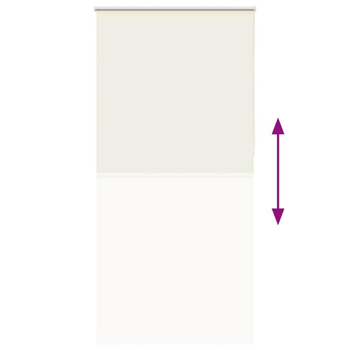 VIDAXL Store enrouleur occultant blanc casse 105x230 cm largeur tissu