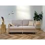 Voir la diapositive 2 : BEST MOBILIER Cosmos - canapé 3 places convertible express couchage quotidien 140 cm matelas 11 cm en tissu
