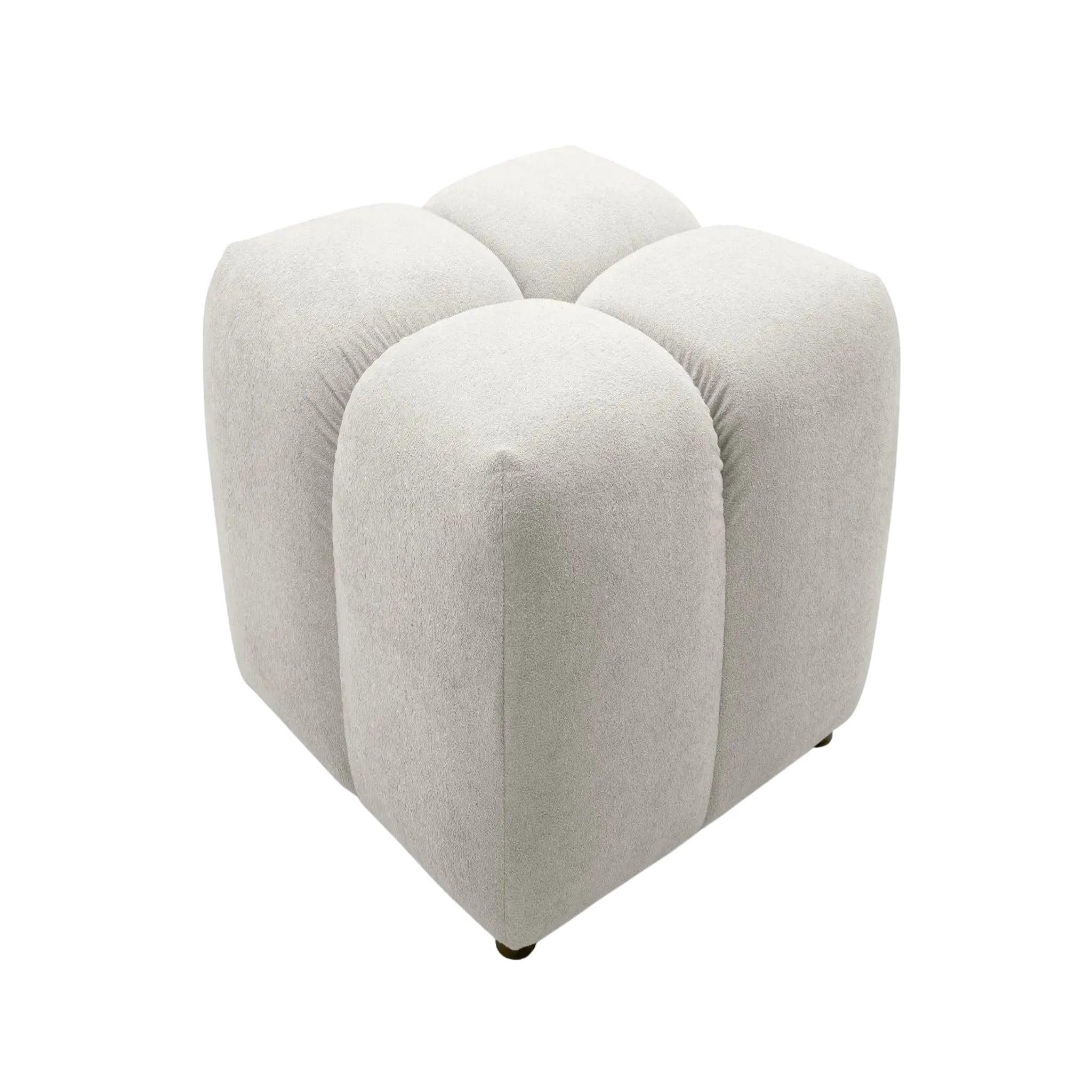 Voir la diapositive 1 : CASANOVA PARIS Maria - pouf en tissu lisse