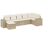 Voir la diapositive 2 : VIDAXL Salon de jardin avec coussins 7 pcs beige resine tressee